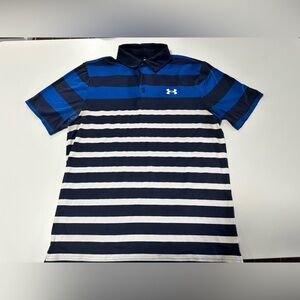 Under Armour Navy and Blue Polo Shirt